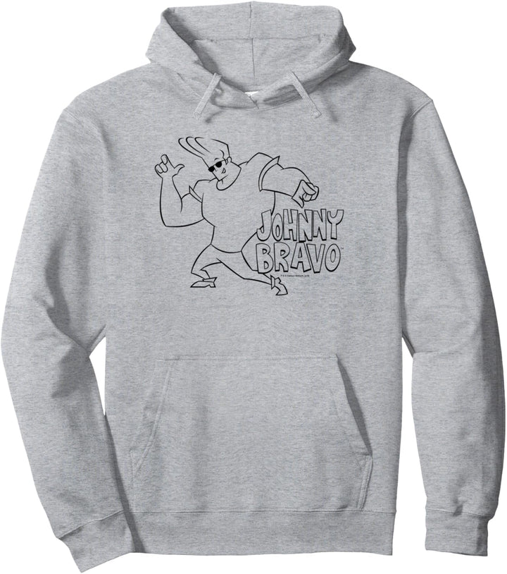 Johnny Bravo Line Art Pullover Hoodie