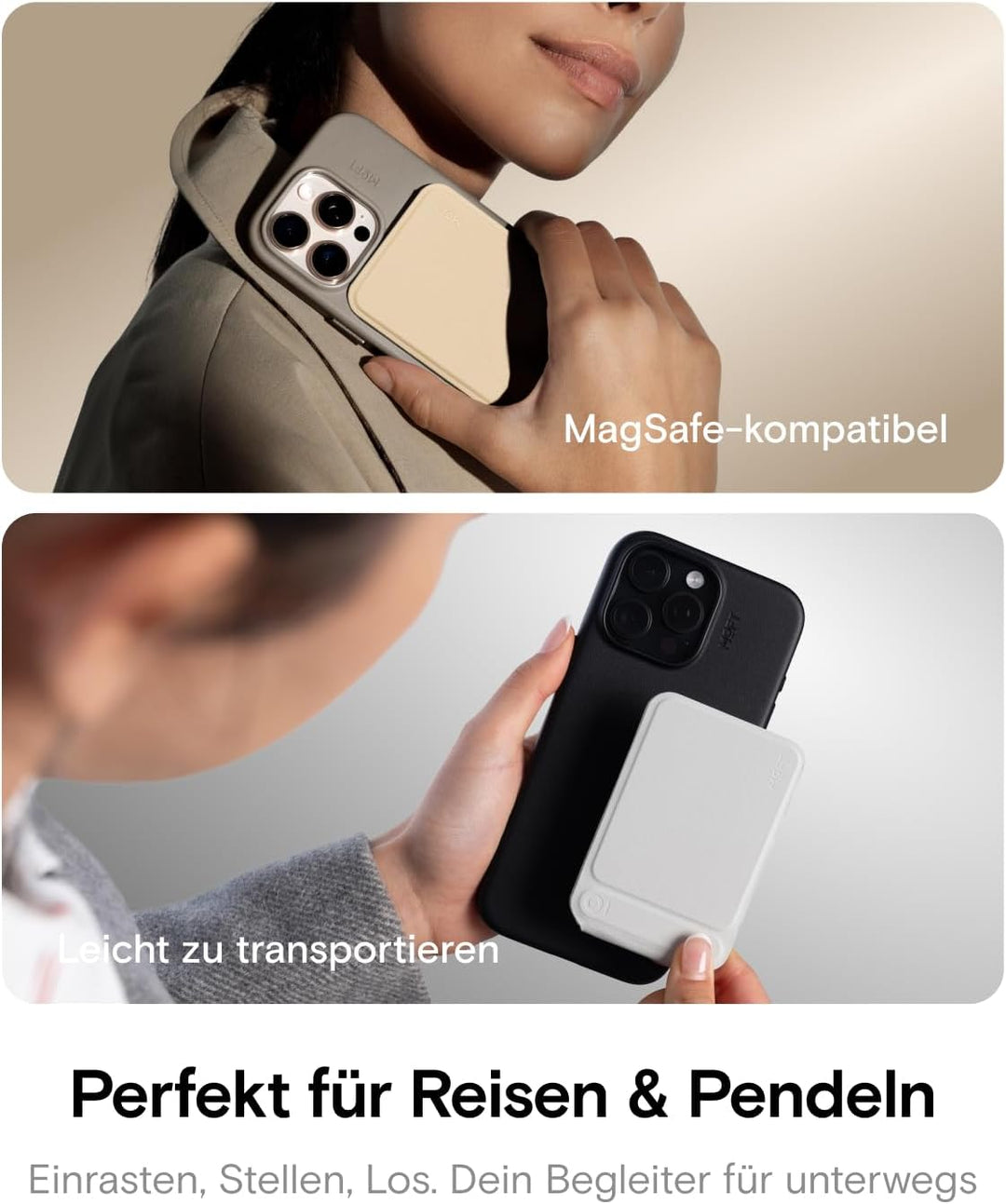 MOFT Magnetischer Wallet Ständer für iPhone 17/16/15/14/13/12 Serie Kompatibel mit Magsafe, MOVAS Ve