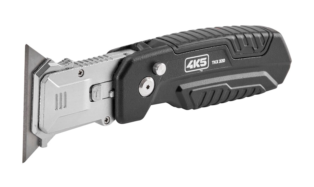 Cuttermesser, TKX 320, mit SK4 Trapezklinge | Schaber-Funktion, 45°/90° einstellbare Klinge, Integri