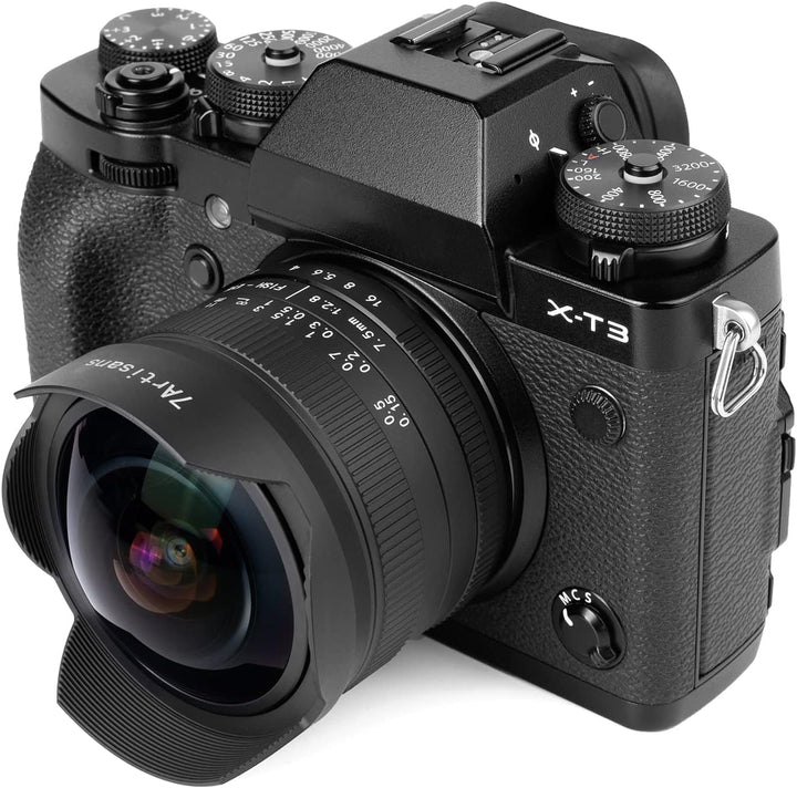 7artisans 7,5 mm f2.8 Mark II APS-C Fischaugen-Weitwinkelobjektiv für Fujifilm FX spiegellose Kamera