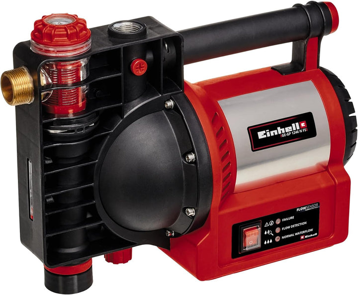 Einhell Gartenpumpe GE-GP 1246 N FS (1200 W, max. 4600 l/h, max. 5 bar, Wasserfüll-/Schmutz-/Sauganz