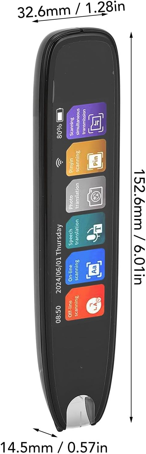 Scan Reader Pen, Text-to-Speech-Gerät für Legasthenie, Online-Sprachübersetzer für 142 Sprachen, Dig