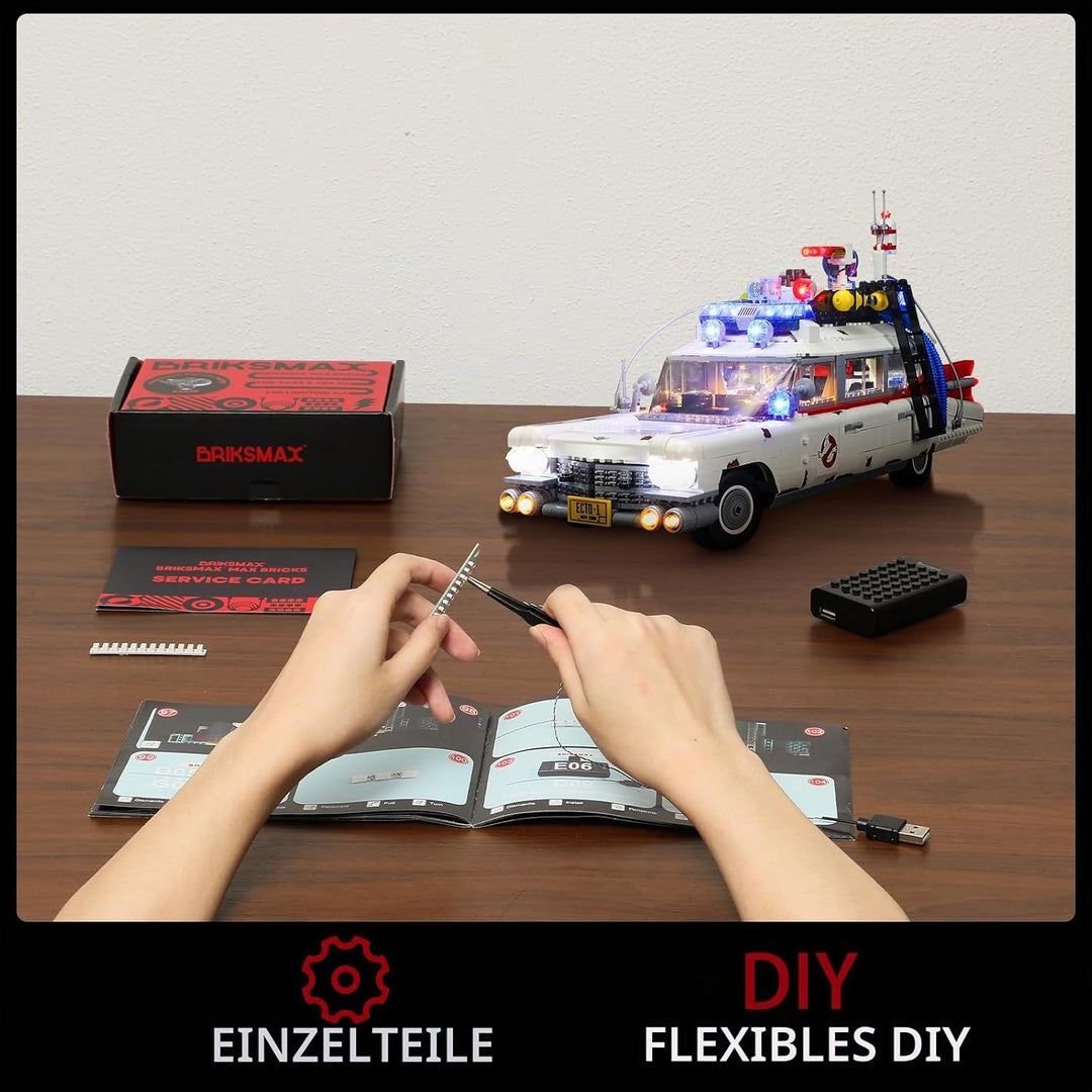 BRIKSMAX Led Beleuchtungsset für Lego Creator Ghostbusters™ ECTO-1 - Compatible with Lego 10274 Baus