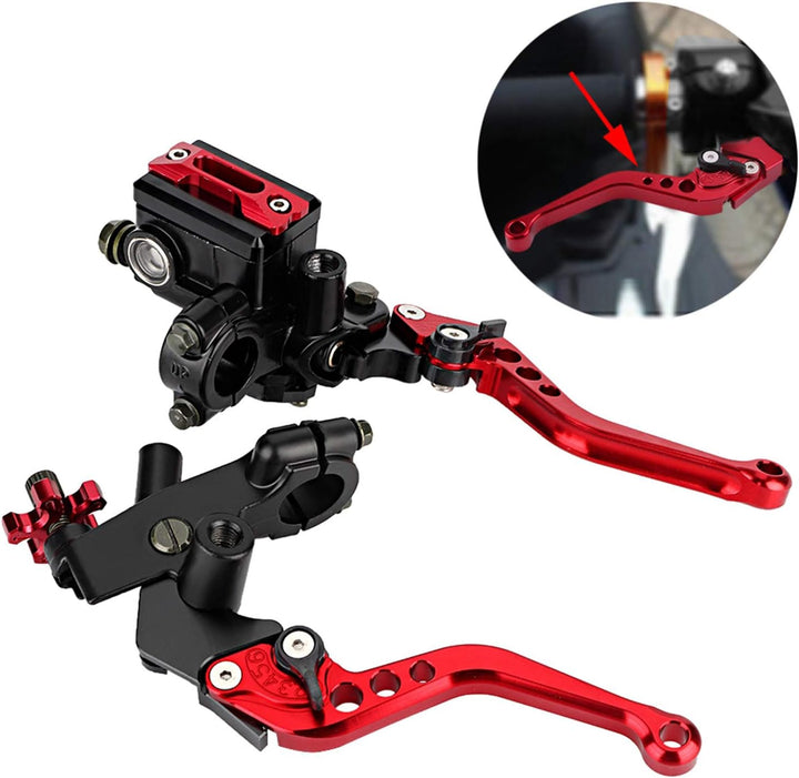 Qiilu 1 Paar Universal-Brems- und Kupplunghebel für Motorräder mit 7/8-Zoll-Lenker (22 mm), für Haup