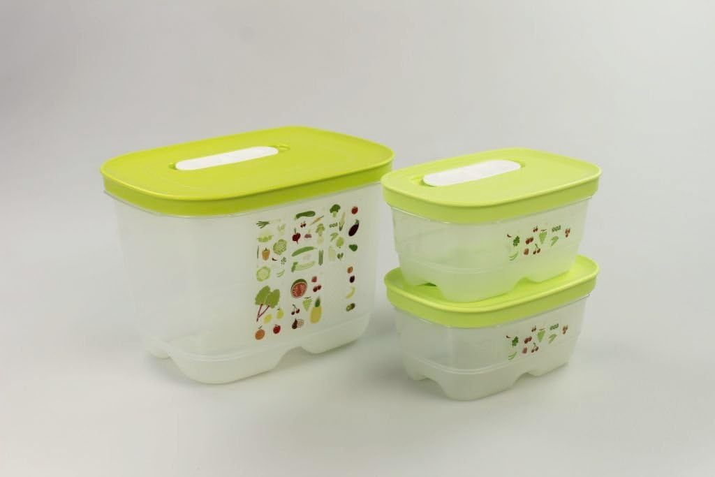 TUPPERWARE Kühlschrank 1,8 L hoch + 375 ml (2) limette KlimaOase Klima P 23822