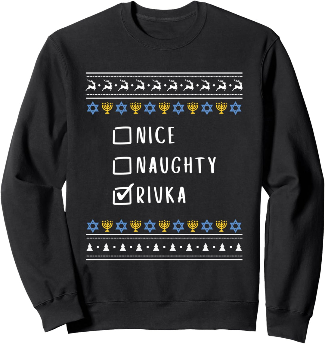 Nett Frech Chanukka Rivka Hässlicher Pulli Sweatshirt