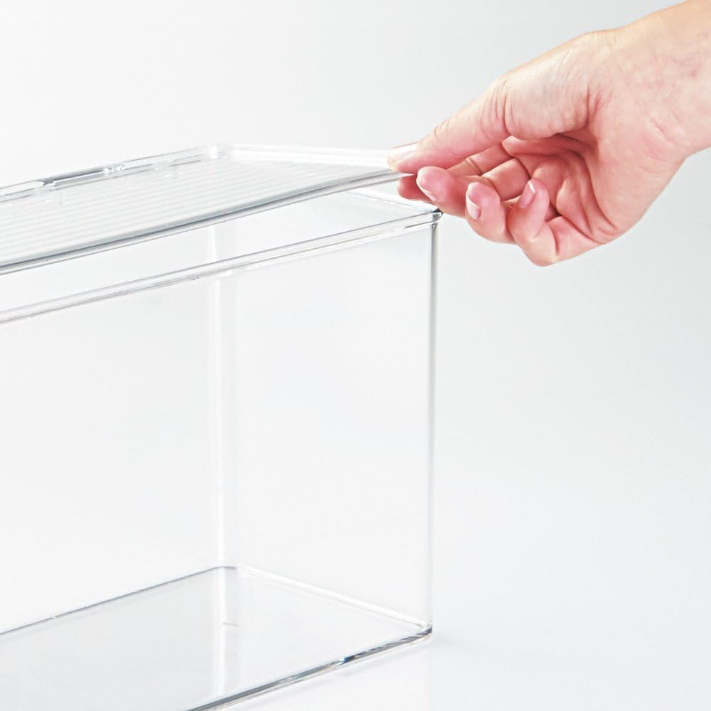 iDesign Cabinet/Kitchen Binz Aufbewahrungsbox, stapelbarer Küchen Organizer aus Kunststoff, Vorratsd