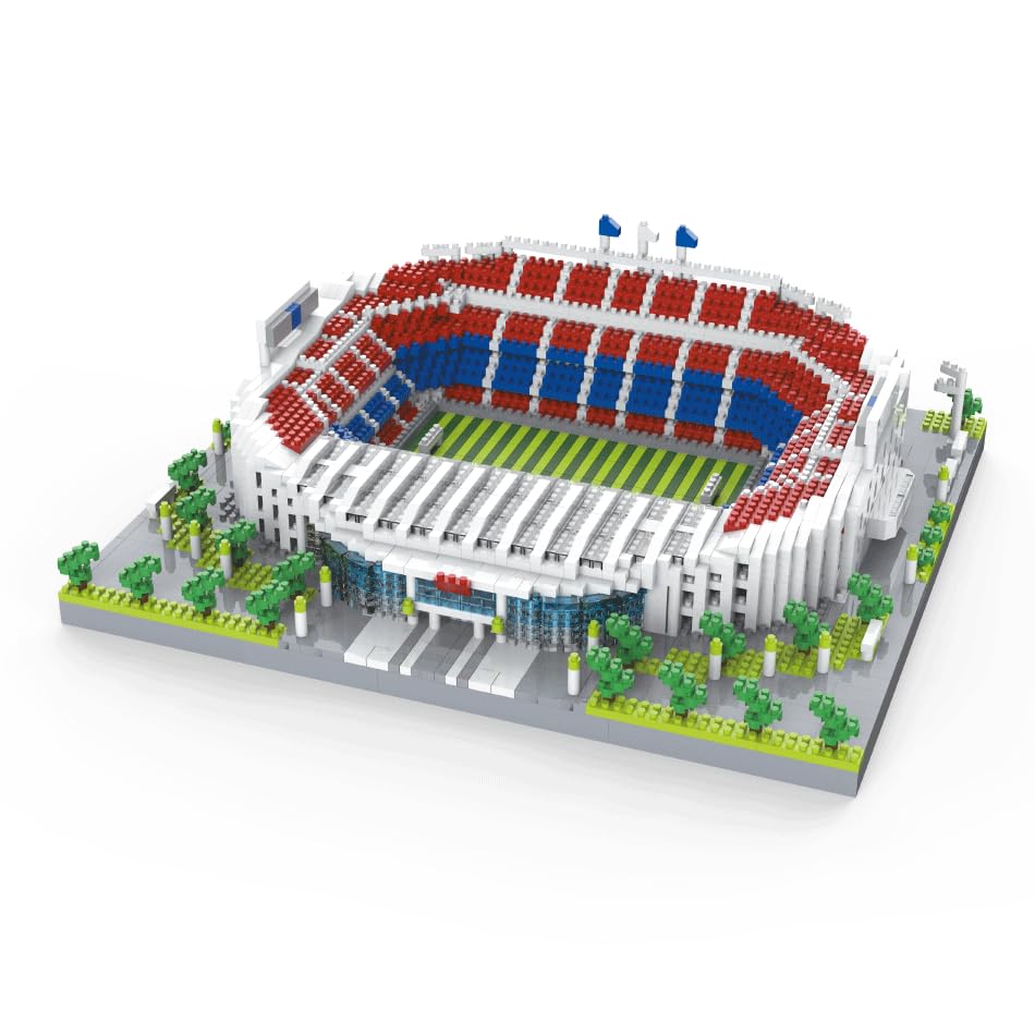 Atomic Building Barcelona Football Club Camp NOU Stadion. Modell zum Zusammenbau mit Nanoblöcken. Me