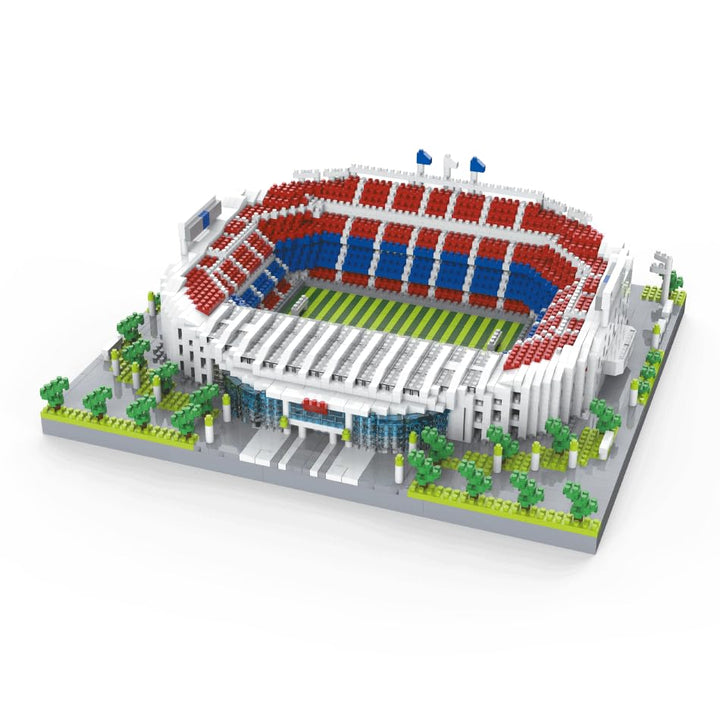 Atomic Building Barcelona Football Club Camp NOU Stadion. Modell zum Zusammenbau mit Nanoblöcken. Me
