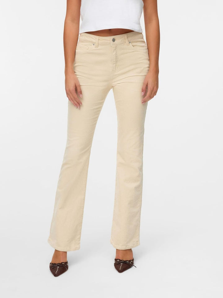 VERO MODA Female Hose VMSIGA Hohe Taille Cordhose L / 32L Birch, L / 32L Birch