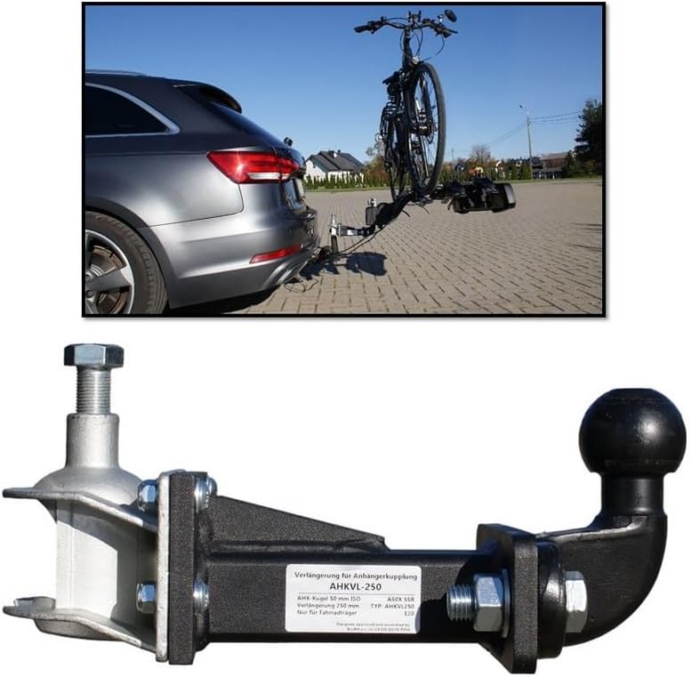 XIMPLIO Universelle Hakenverlängerung für Fahrradträger inkl. Steckkupplung für jedes Type Anhängerk
