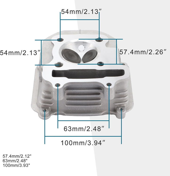GOOFIT 47,5 mm Zylinder Kopf mit Dichtung Ersatz für 4 Takt GY6 150 cc ATV Scooter 157QMJ Motor Teil
