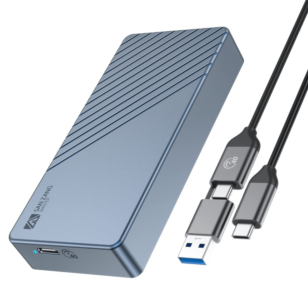 NVMe Gehäuse kompatibel mit Thunderbolt 3/4 USB 4/3.2/3.1/3.0 Typ C, SANZANG 40Gbit/s M.2 SSD Gehäus