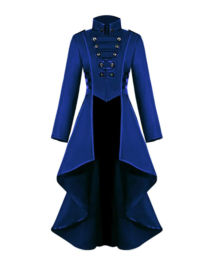 Damen Steampunk Vintage Frack Jacke Unregelmässiger Saum Gothic Kleidung Viktorianischer Gehrock Lan
