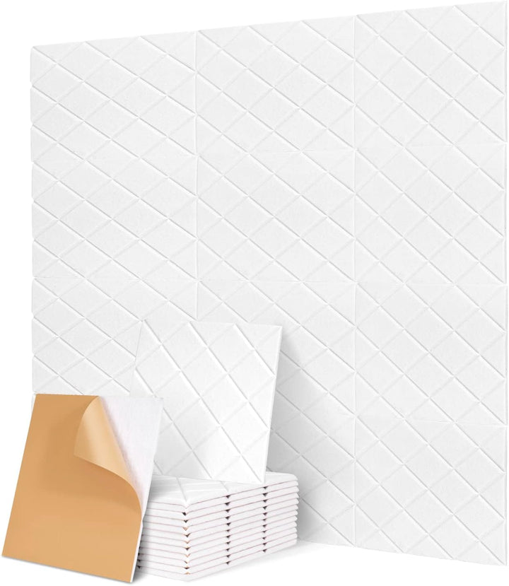 Quadratische Akustikplatten selbstklebend 12 Stück I Schallabsorber mit hoher Dichte für Wand Decken