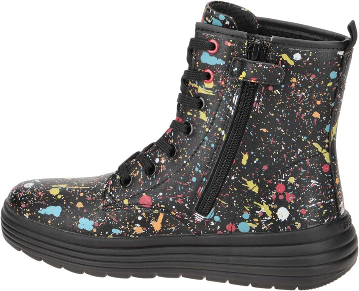 Geox Mädchen J Phaolae Girl AStiefeletten 28 EU Black Multicolor, 28 EU Black Multicolor
