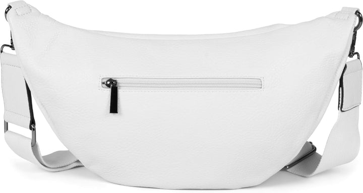 styleBREAKER Damen Halbmond Crossbody Schultertasche, abnehmbarer verstellbarer Schultergurt, Einfar