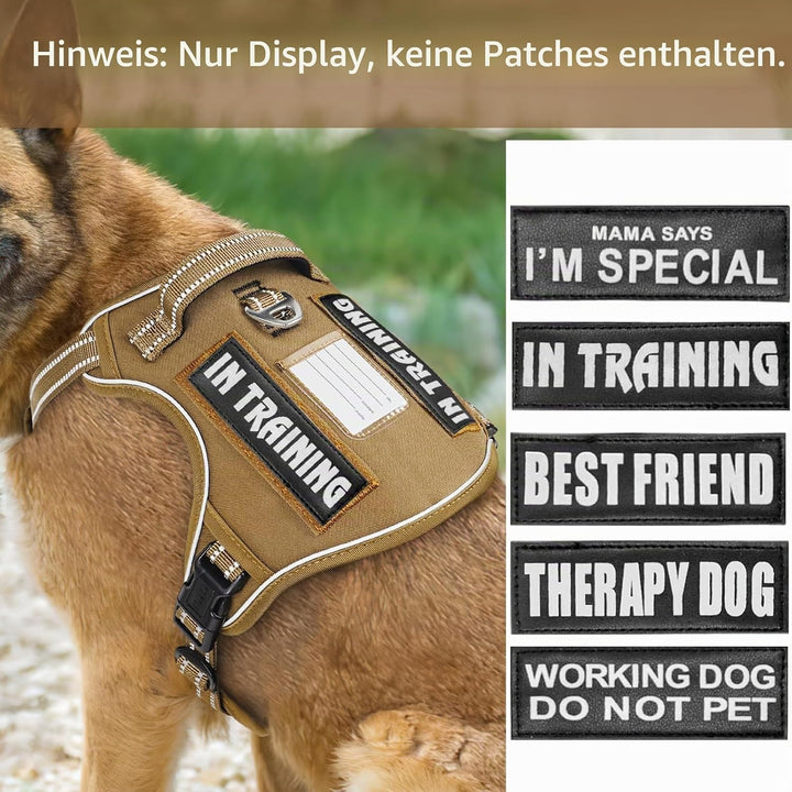 HEELE Hundegeschirr, Metall Taktisches Geschirr, Taktische Hundeweste, Service Hundegeschirr, MOLLE