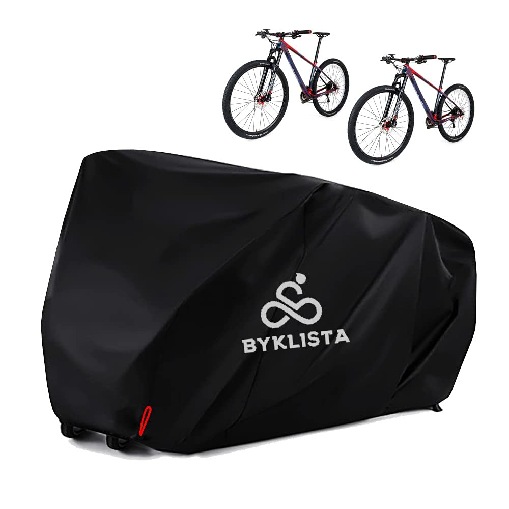 BYKLISTA Fahrradgarage für 2 Fahrräder + eBook - Fahrradabdeckung wasserdicht aus 210D Oxford-Gewebe