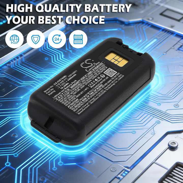 CS-ICK700BL Akku 4400mAh Kompatibel mit [Intermec] CK70, CK71 Ersetzt 1001AB01, 1001AB02, 318-046-00