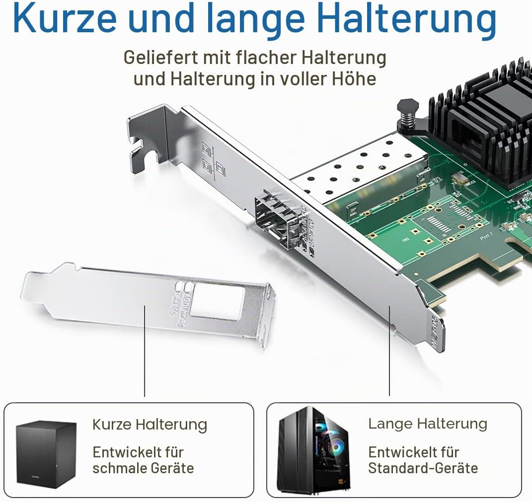 10Gb SFP+ PCI-E Netzwerkkarte NIC, Compare to Intel X520-DA1, with Intel 82599EN Chip, Single SFP+ P