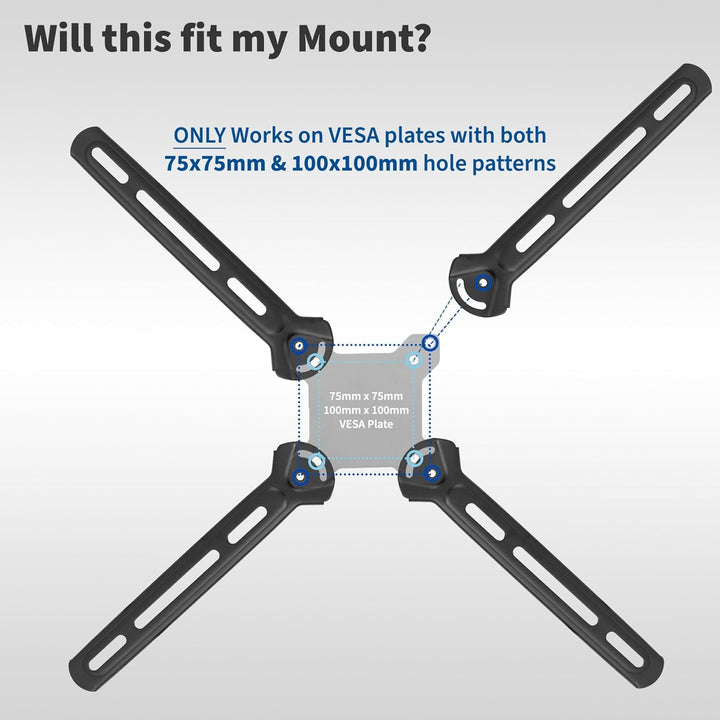 Vivo VESA-Adapterplatte aus Stahl für LCD-Bildschirme, Konvertierungskit für VESA 400 x 400 (MOUNT-A