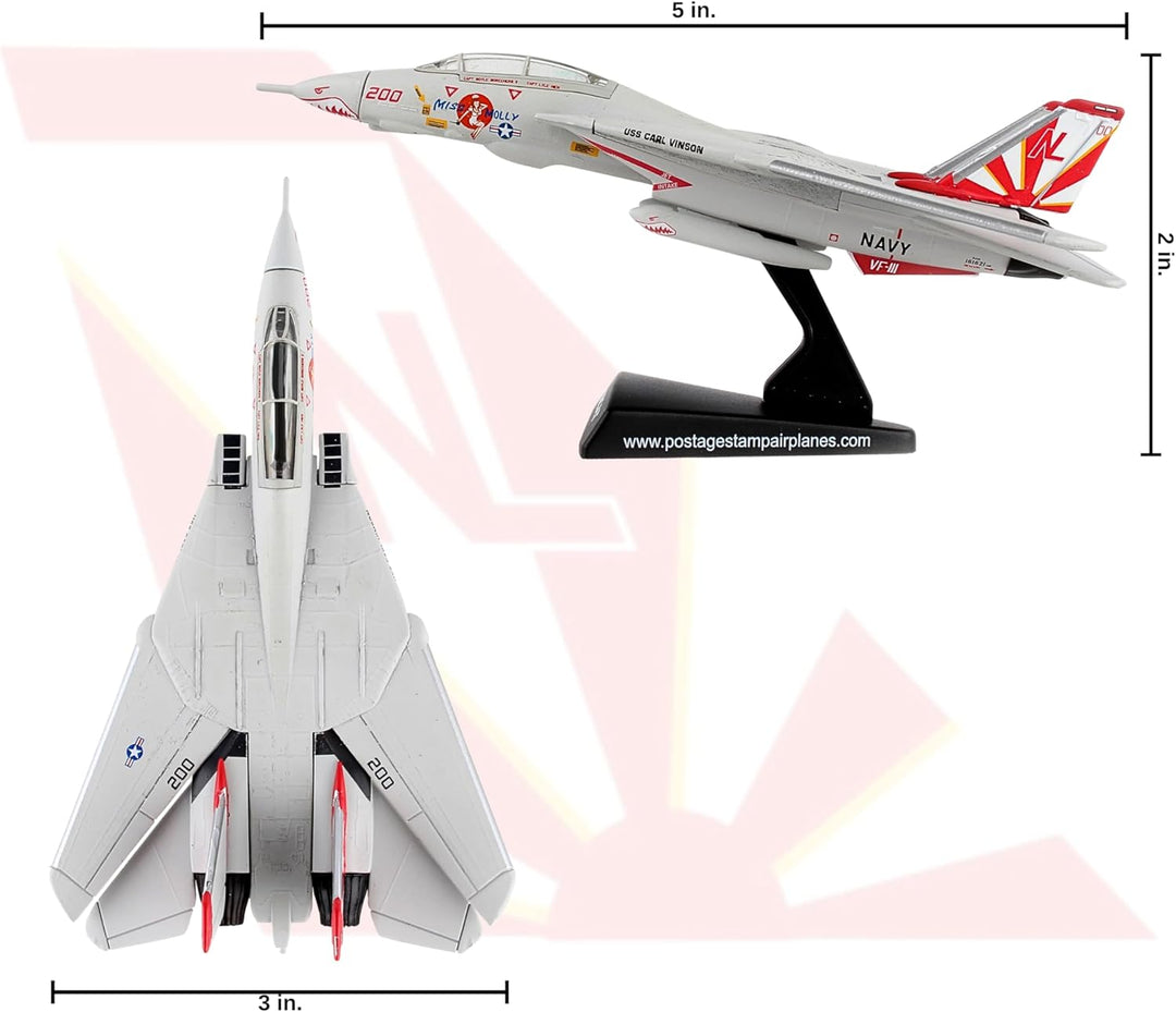 Daron PS5383-4 Postage Stamp Grumman F-14A Tomcat Miss Molly Scale 1/160