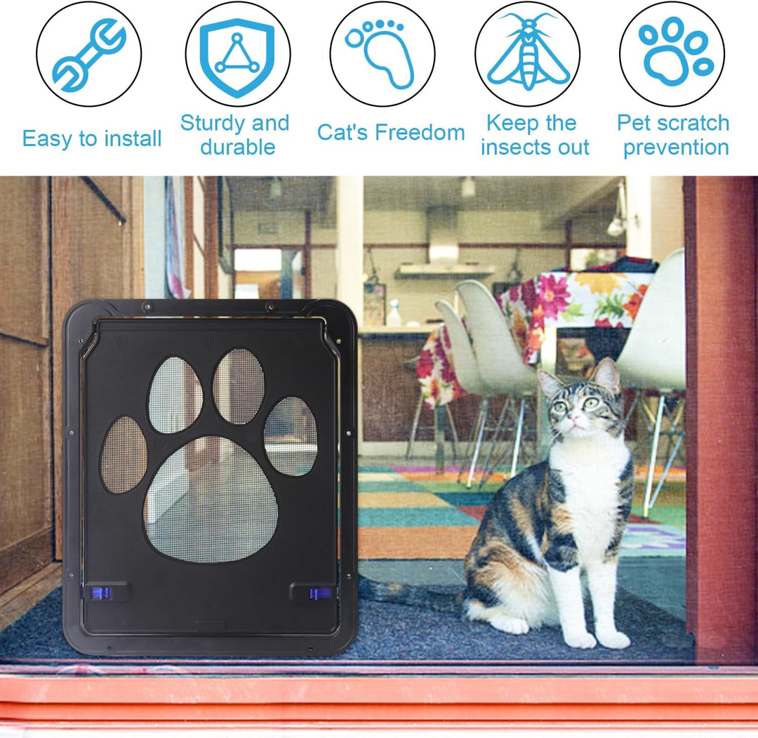 Katzenklappe Innentür Aussentür Hundeklappe für Fliegengitter Hundeklappen für Türen Fenster mit Mag