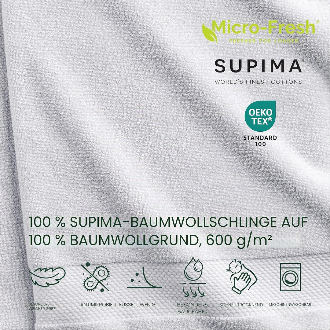 Lacoste Heritage Supima Badetuch, Baumwolle, 76,2 x 137,2 cm, Weiss Bath Towel 30x54 Weiss/Opulenter