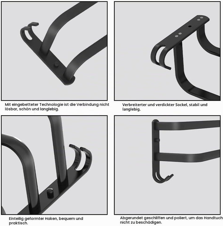 HONPHIER Handtuchhalter Bad 2 Tier Handtuchstange Badezimmer Aluminium Wand-handtuchhalter Handtuchh
