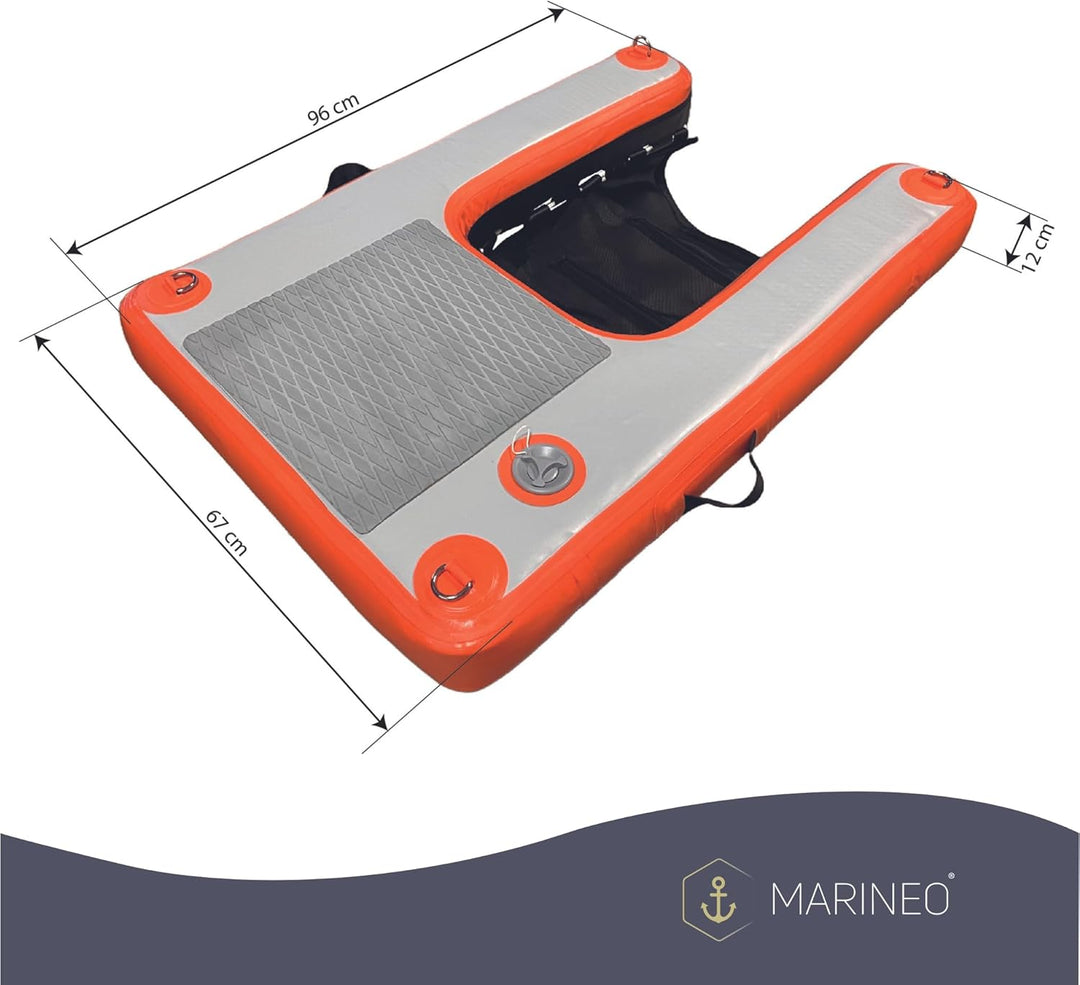 MARINEO Hundebadeleiter, Badeleiter, aufblasbare Dog Ramp Rampe für Hunde, für Boot, Pool oder Steg