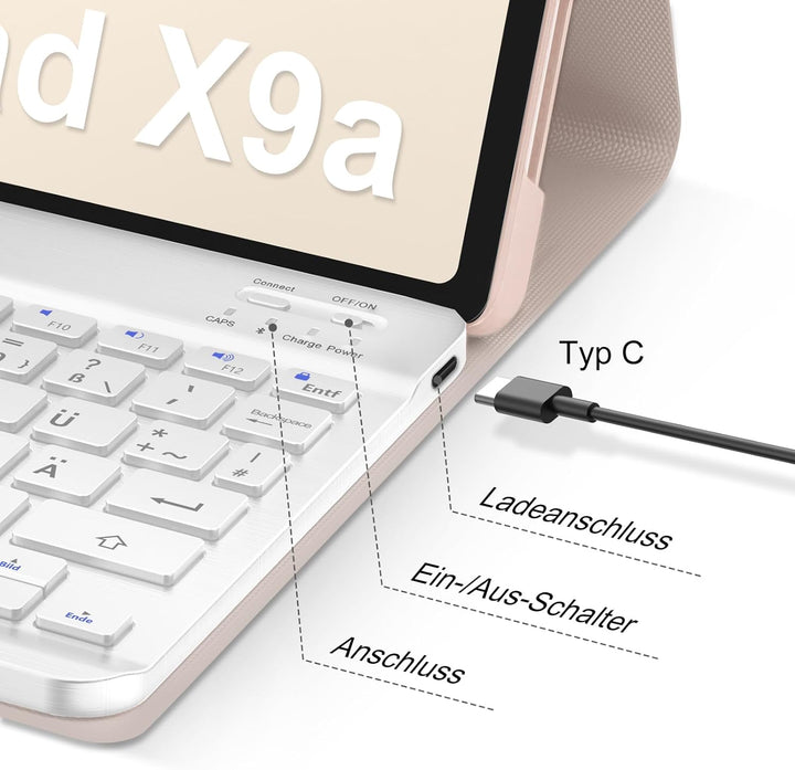 IVEOPPE Tastatur für Honor Pad X9a 11.5 Zoll, Hülle mit Bluetooth Abnehmbarer Tastatur für Honor Pad