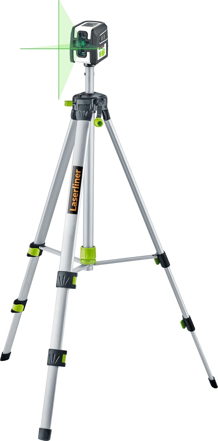 Laserliner SmartCross-Laser GX, Kreuz-Linienlaser, Grüner Laser | 150 cm Stativ, Für Innen- und Auss