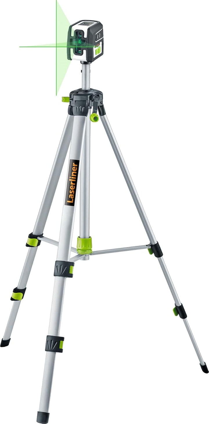Laserliner SmartCross-Laser GX, Kreuz-Linienlaser, Grüner Laser | 150 cm Stativ, Für Innen- und Auss