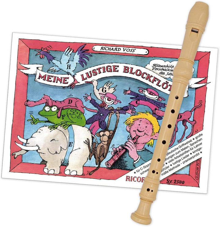 Starterset: Tuyama TFS-08D (deutsche Griffweise) Blockflöte + 'Meine Lustige Blockflöte' Band 1 ISBN