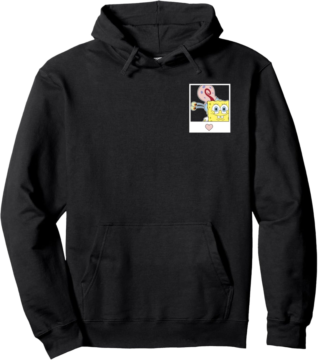 SpongeBob SquarePants Happy Polaroid Pocket Front & Back Pullover Hoodie