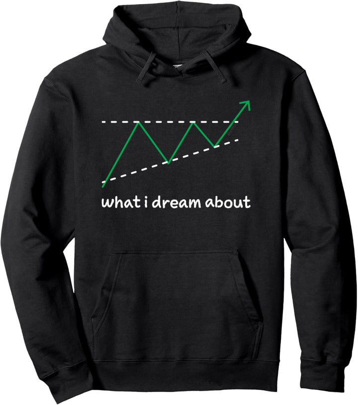 Lustig Aktien-Chart Aufsteigendes Dreieck-Muster Pullover Hoodie
