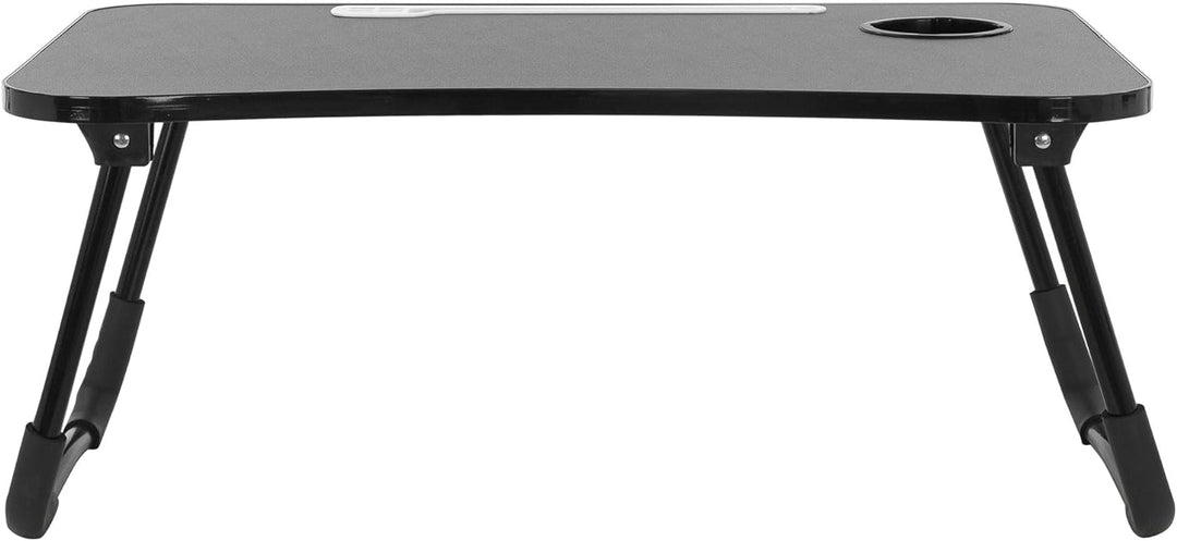 ML-Design Laptoptisch fürs Bett/Sofa, Schwarz 60x40 cm, Betttisch klappbar, Notebook Tisch mit 4 USB