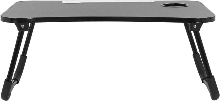 ML-Design Laptoptisch fürs Bett/Sofa, Schwarz 60x40 cm, Betttisch klappbar, Notebook Tisch mit 4 USB