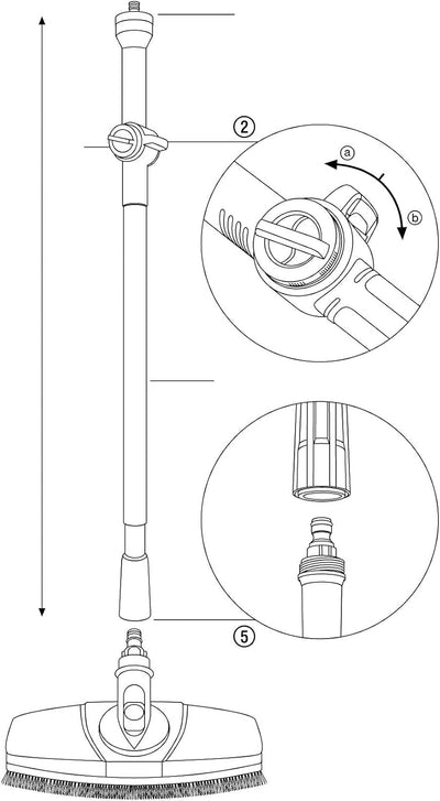 Gardena Wasserstiel, 90 cm: Wasserführender Stiel Cleansystem-Anschlussgeräte, isolierender Griff, s