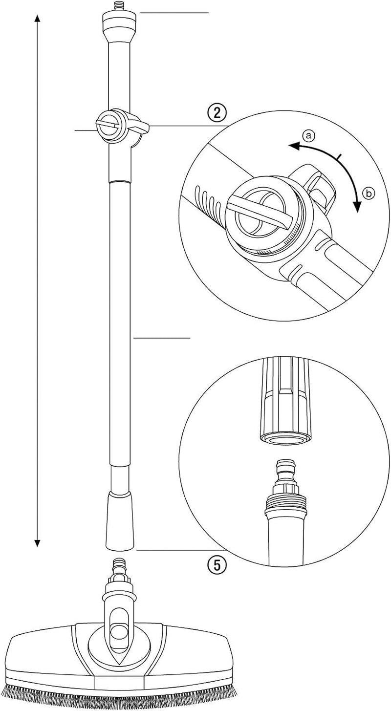 Gardena Wasserstiel, 90 cm: Wasserführender Stiel Cleansystem-Anschlussgeräte, isolierender Griff, s