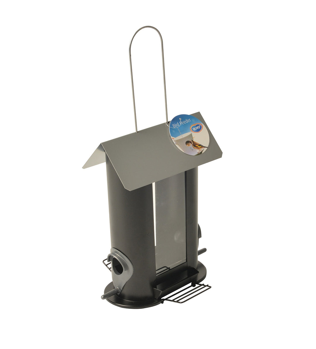 Duvo+ 435029 Futterspender Metall Für Getreide 2 Seiten, schwarz