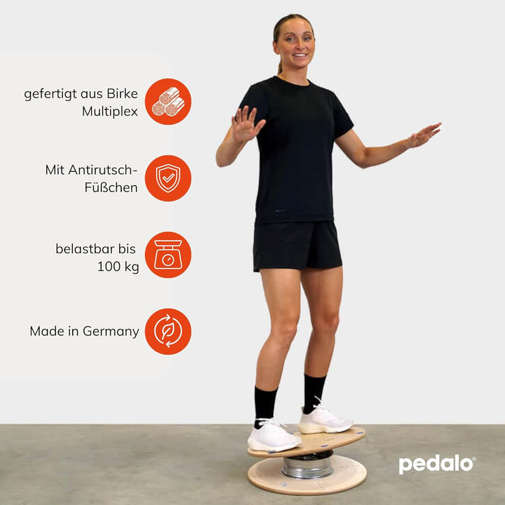 pedalo Sport Rodeosell Rotationsscheibe/Rotationstrainer/Gleichgewichtstrainer/Vestibulärtrainer/Kin