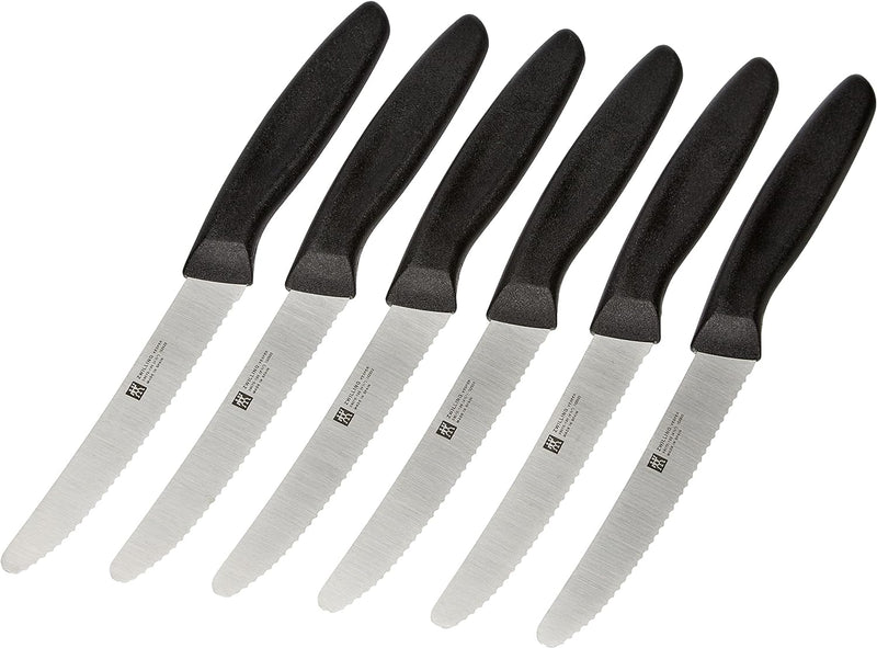 ZWILLING Selbstschärfender Messerblock, 7 teilig, grau, Vier Sterne & 1002672 Messer-Set, 6-tlg., Kü