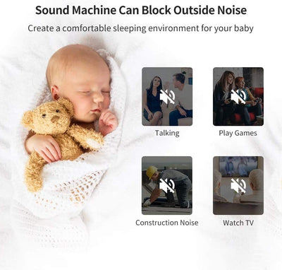 White Noise Machine, RENPHO Einschlafhilfe, weisses Rauschen für besseren Schlaf mit 29 beruhigenden