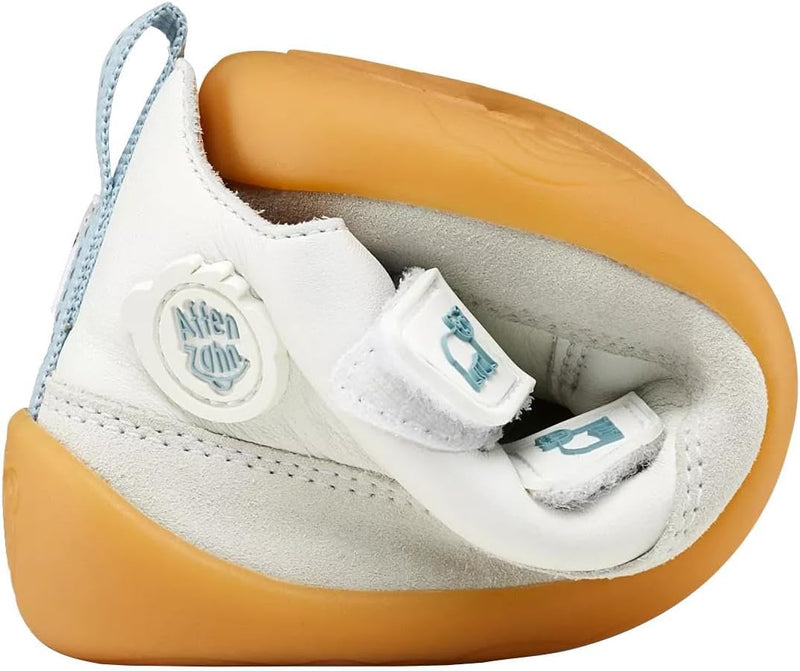 Affenzahn Barfussschuh Leder Buddy mit Klettverschluss Weich rutschfest Flexibel Reflektierend für J