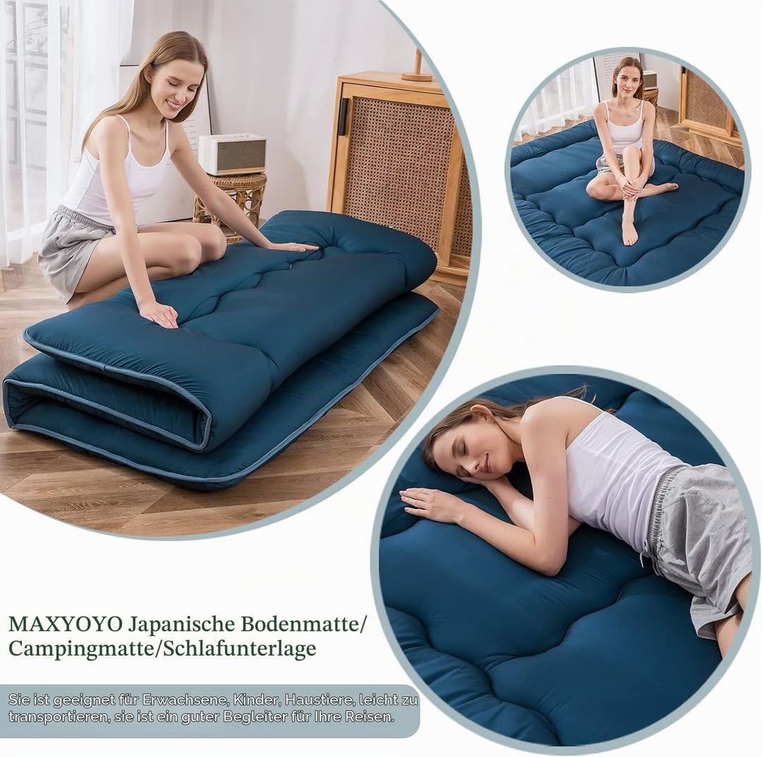 MAXYOYO Klappmatratze Futon Matratze Bodenmatratze Gepolsterte Japanische Tatami Gesteppte Bett, Dic