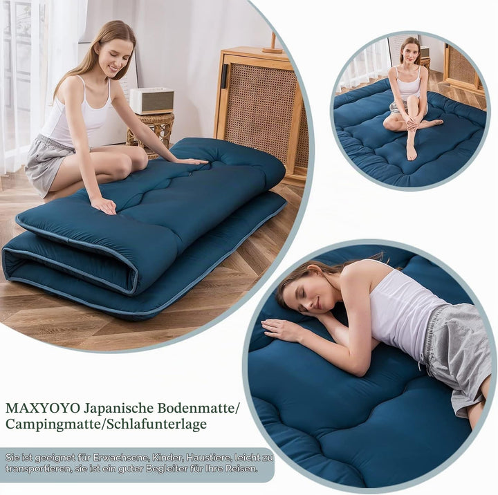 MAXYOYO Klappmatratze Futon Matratze Bodenmatratze Gepolsterte Japanische Tatami Gesteppte Bett, Dic