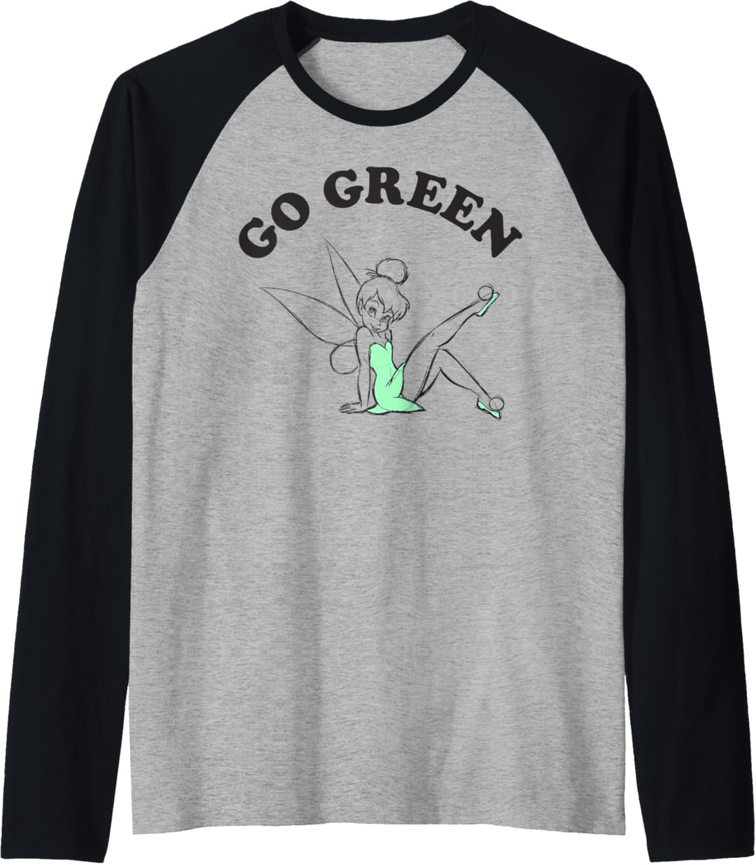 Disney Peter Pan Tinker Bell Go Green Sketch Raglan