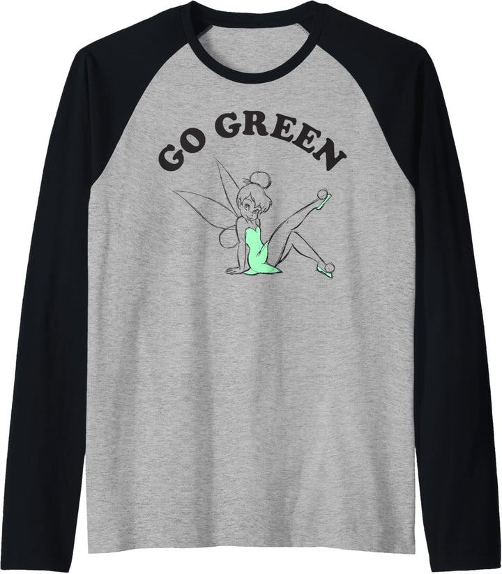 Disney Peter Pan Tinker Bell Go Green Sketch Raglan